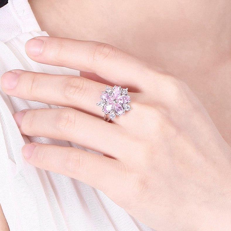 Европейское и американское креативное женское кольцо с цветами, подчеркивающее темперамент, модный подарок на годовщину KTJ