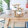 Multi Tier Desktop Display Stand Decorative Storage Rack Portable Wooden Storage Shelf  Table