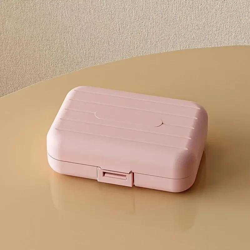 7 Секций Портативная Мини Таблетница Двойная Герметичная Коробка для Хранения Лекарств Недельная Ежедневная Разделенная Запираемая Организатор для Лекарств Еженедельная Таблетница