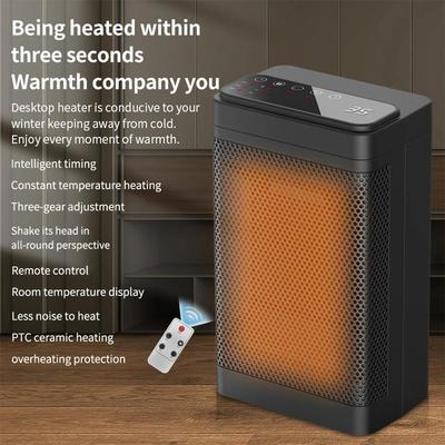 1200 Вт ЕС вилка портативный электрический PTC вентилятор тепловентилятор ванная комната гостиная фиксированная постоянная температура качающаяся головка пульт дистанционного управления дом обогреватель машина