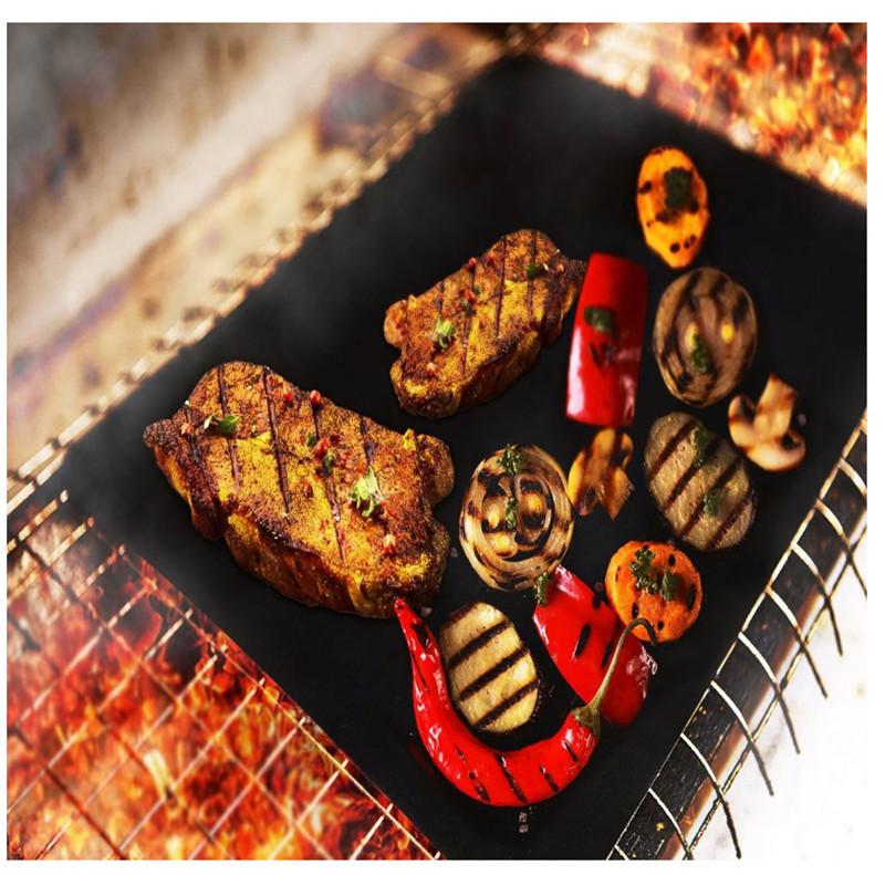 Barbecue Grill Mat Microwave Oven BBQ Accessories Nonstick BBQ Liner Sheet Reusable Grill Mat ARI
