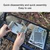 Silver Camping Stove Foldable Portable Fire Pit Durable Folding Grill  Picnics