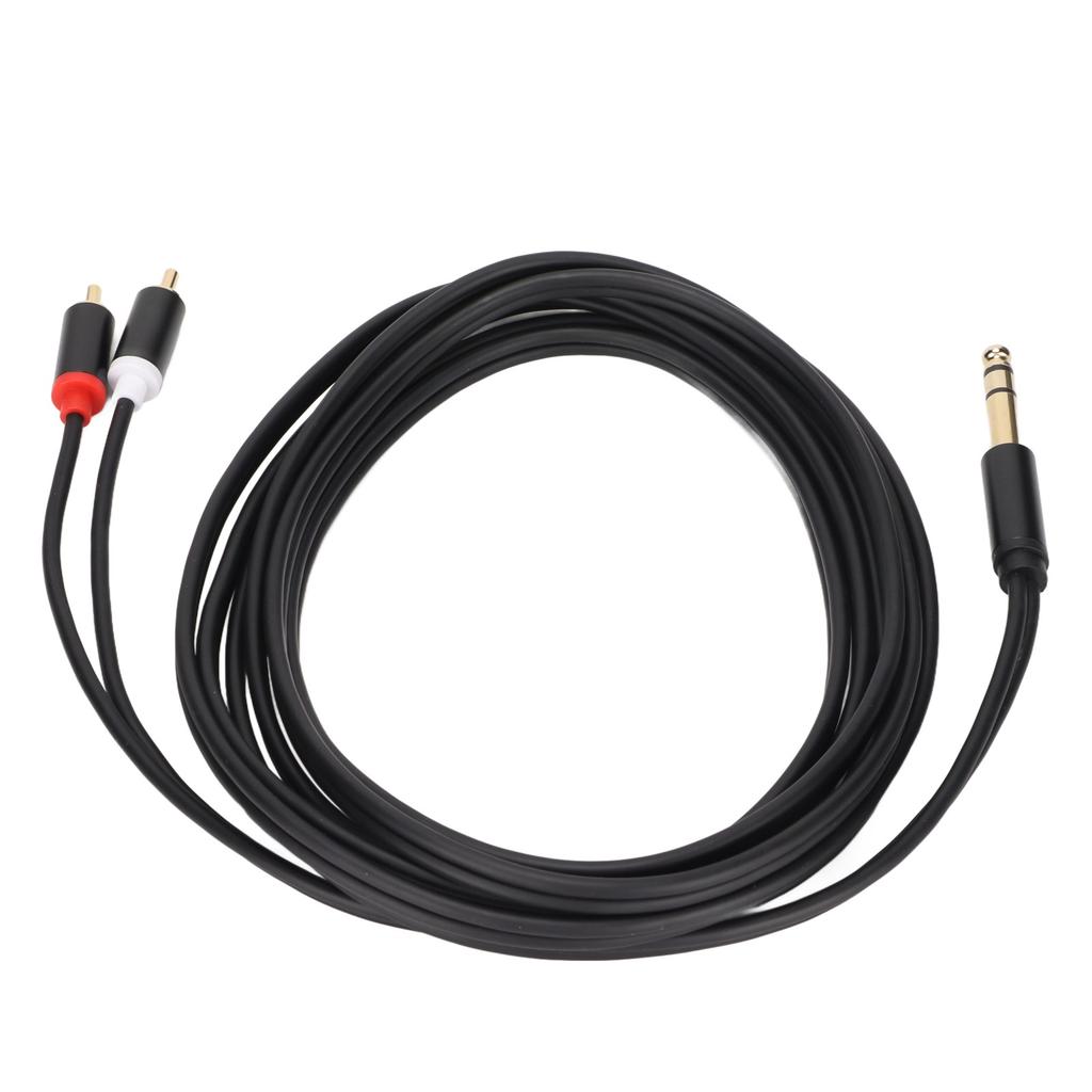 6.35mm to 2 RCA Cable Gold Plated Series 1 4 Inch to 2 RCA Male Stereo Audio Adapter Y Splitter RCA Cable
