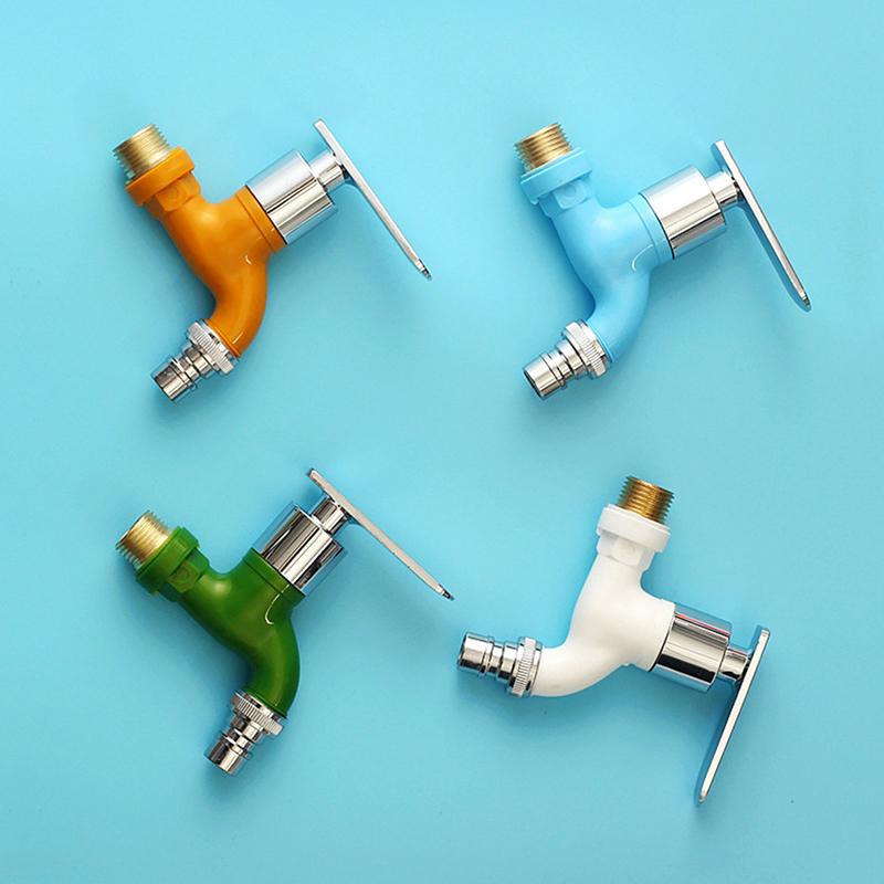 Кран 1/2" наружный настенный для стиральной машины пластиковый шланг для воды быстрый