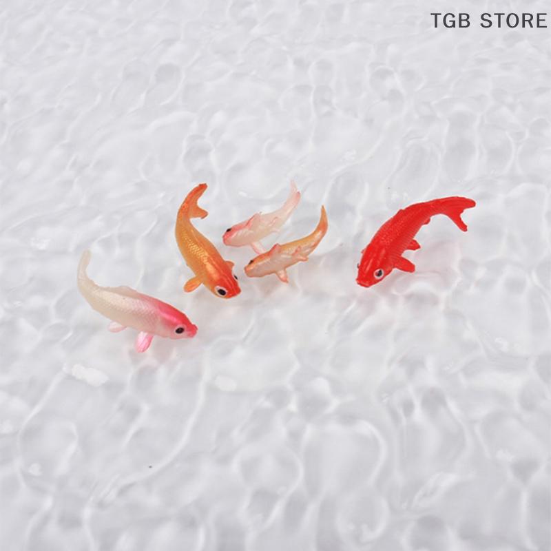 1Pcs Mini Simulation Fish Carp Toy Ornaments Animal Model Mini Goldfish DIY Decorative Doll Home Decoration