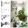Black Garden Plant Hanger Hook Bird Wall Mounted Plant Hanger Hanging Flower Basket Brackets