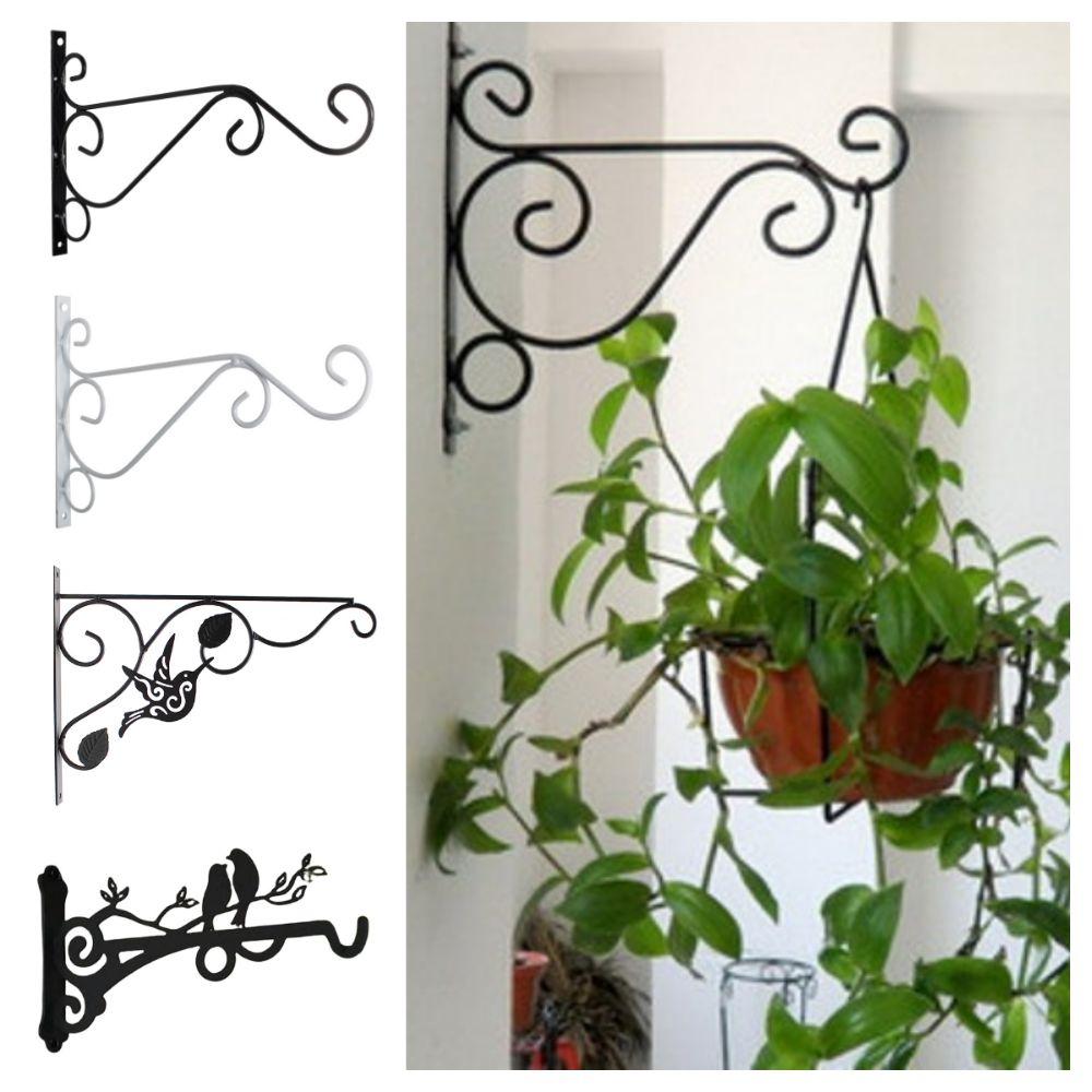 Black Garden Plant Hanger Hook Bird Wall Mounted Plant Hanger Hanging Flower Basket Brackets