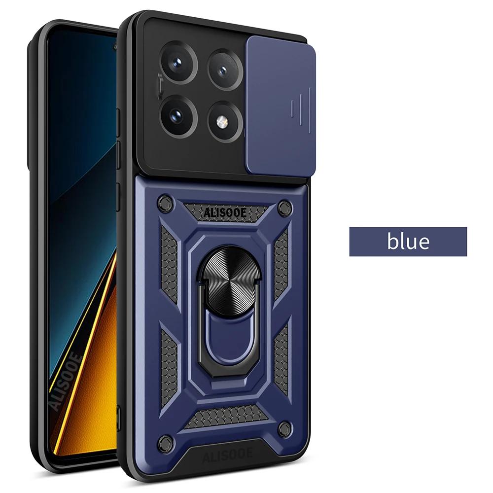 For POCO F6 X6 Pro C65 M6 Pro 4G Redmi 13C Note 13 Pro Plus 5G Case Slide Camera Lens Protect Cover for Xiaomi 13T Pro Funda
