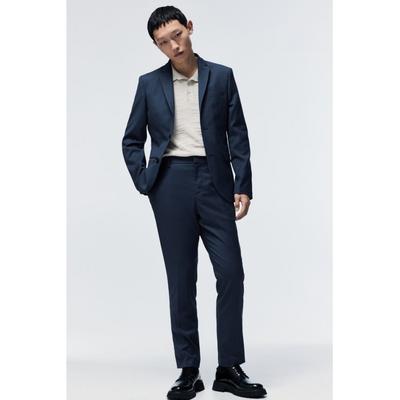 Брюки HM Suit Slim Fit Темно-синие