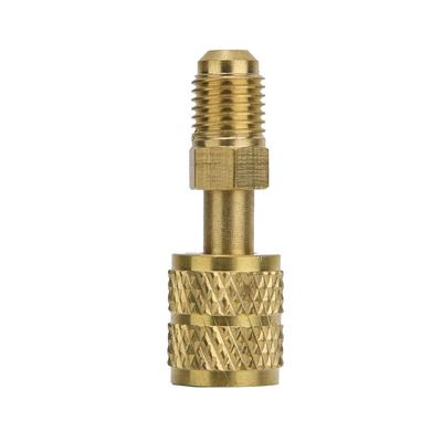 Новый латунный адаптер R410 1/4" наружный на 5/16" внутренний зарядный шланг к насосу высокое качество