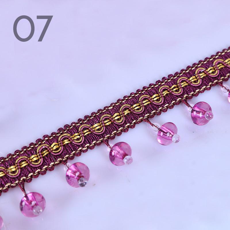 12M Европейский стиль Кристалл Тыквенные Бусины Шторы Бахрома Отделка Обивка DIY Шторы Кружева Отделка Кисточки Шитье Декор Аксессуары