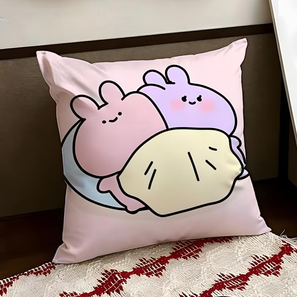 Asamimichaan Asleep Cushion Cover Reversible Soft Durable Pillow Cover Home Car MultiScene Use for Daily Comfort