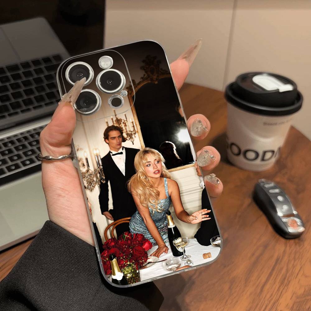Певица S-Сабрина Карпентер Прозрачный Чехол Для iPhone 11 12 13 14 15 16 17 Air Pro Max Plus Mini Ударопрочный Чехол