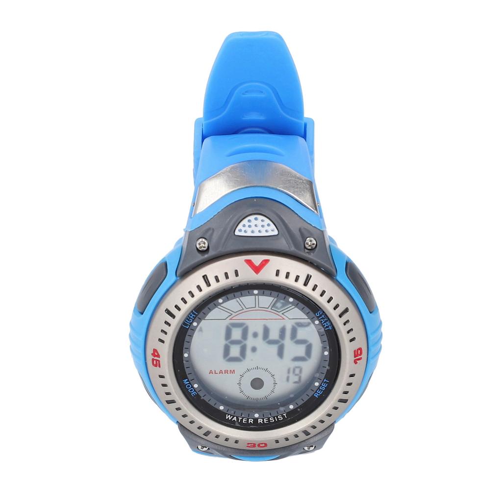 Men Digital Sports Watch 50M Waterproof LED Backlight Dual Time Display Stopwatch Week Calendar Alarm Outdoor Watch Blue