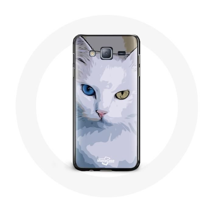 Coque pour Samsung Galaxy A3 Turc de van Chat oeil bleu et oeil jaune