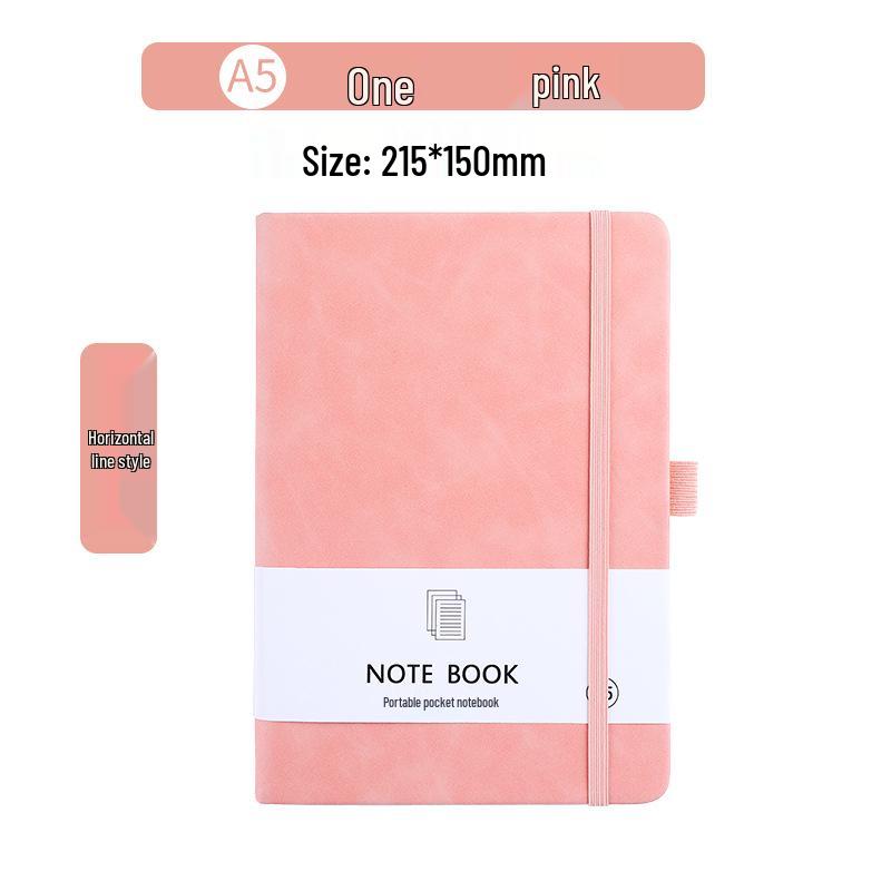 A7 Pocket-Size Portable Skin-Feel Notebook - A5 Student Diary & Mini Meeting Planner with Strap