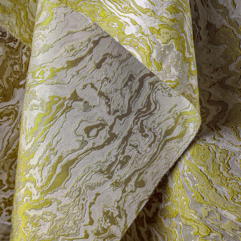 50*145см Волна Лава Плетение Жаккардовая Ткань Блестящая Глянцевая Тяжелая Вышивка Текстура Дизайнерская Ткань Для Шитья Пальто Куртки Брюк