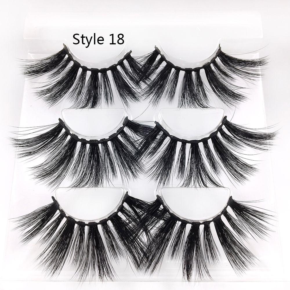 Thick Long Dramatic Handmade 3D Soft Mink Hair Eyelashes Extension 25mm Lashes False Eyelashes