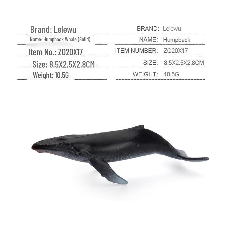 Children's Marine Animal Model Set: Mini Whale, Shark, Dolphin, Turtle, Sea Lion