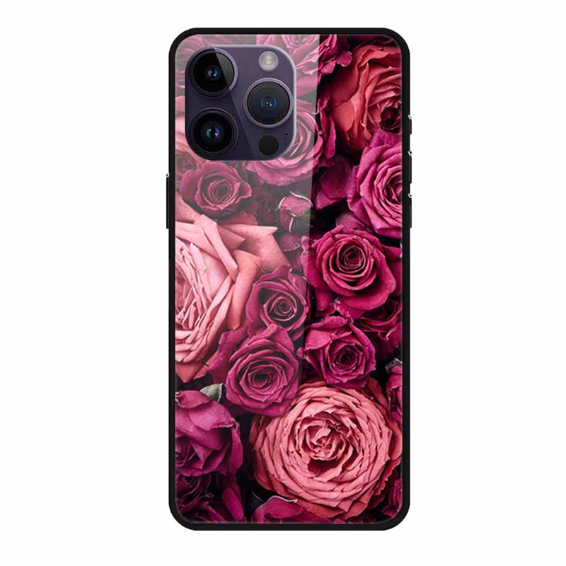 Закаленное Стекло Чехол Для iphone 15 Pro Max Чехол Жесткое Стекло Задняя Крышка Мягкий ТПУ Бампер Для iphone 16 Pro Max Чехол для Телефона 16Pro Max