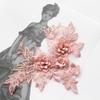 3d Flower Embroidery Applique Diy Craft Materials Clothing Decoration Lace Mesh Sew On Patch Wedding Gown Dress Accessories