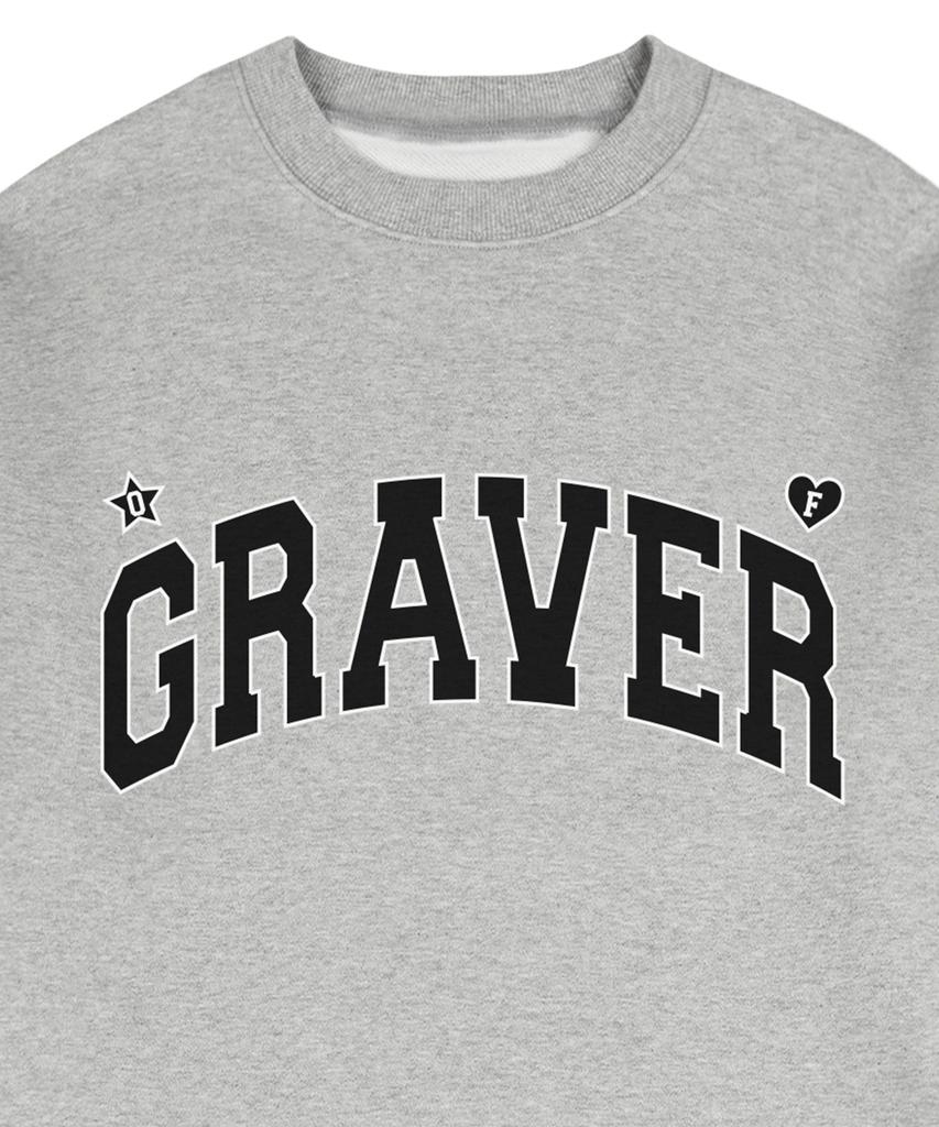 GRAVER [Unisex] Of Graver Arch Logo Sweatshirt_Gray