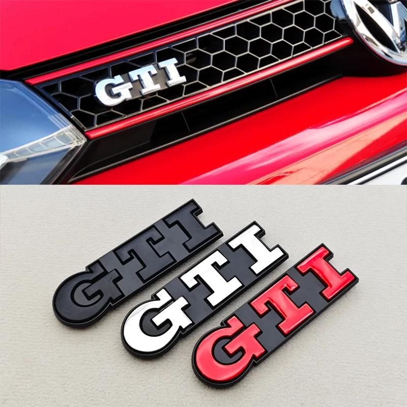 Golf 3 4 MK3 MK4 2026 Hot For VW VOLKSWAGEN 3D Metal Logo GTI Car Front Grille Badge Emblem For Volkswagen Polo Typ 9N3 6R AW Go