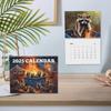 Календарь Raccoon Garbage Fire, бумажный календарь, настенный календарь, украшение дома