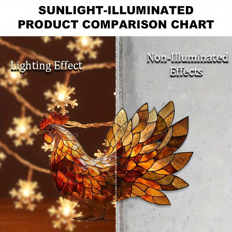 1 Piece Eye-catching Rooster 2D Acrylic Pendant, Perfect for Garden Decoration, Adding Farmhouse Charm To The Kitchen and Porch