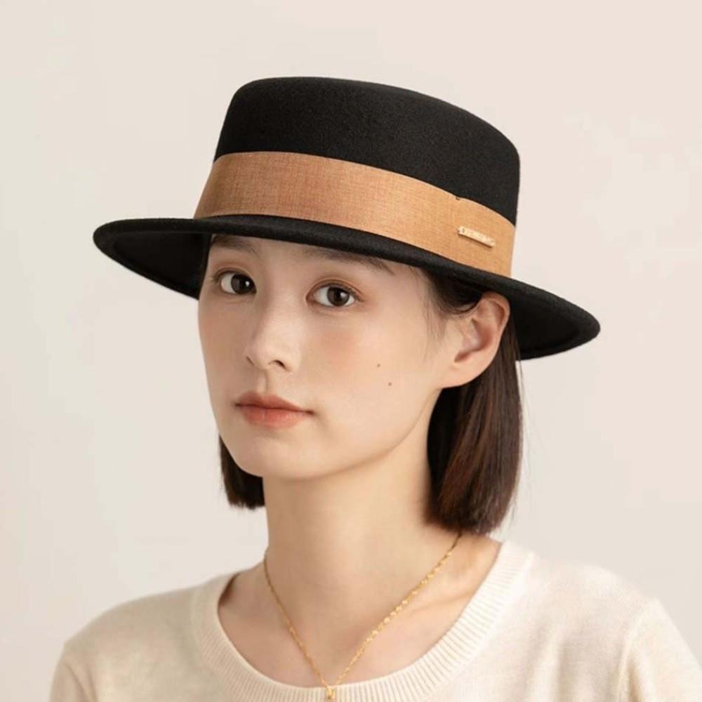 Versatile British Top Hat Vintage Looking Woolen Formal Hat Elegant Woolen Jazz Cap  Fashion Show
