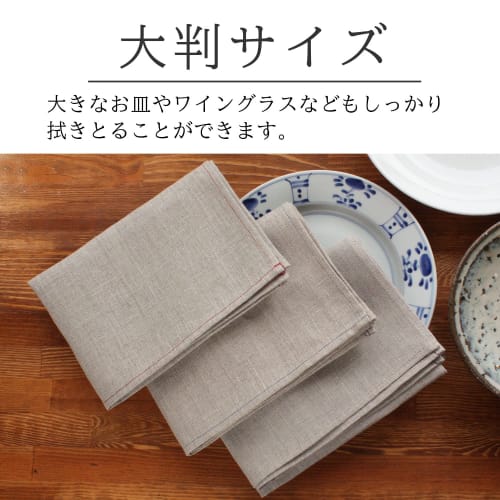 Cadeauya | Kitchen Cloths, 45x65cm, 3-Color Set, Dishcloth, 100% Linen, Quick-Drying, Absorbent, Lint-Free, with Loops, Large, Thick, Linen, Gift