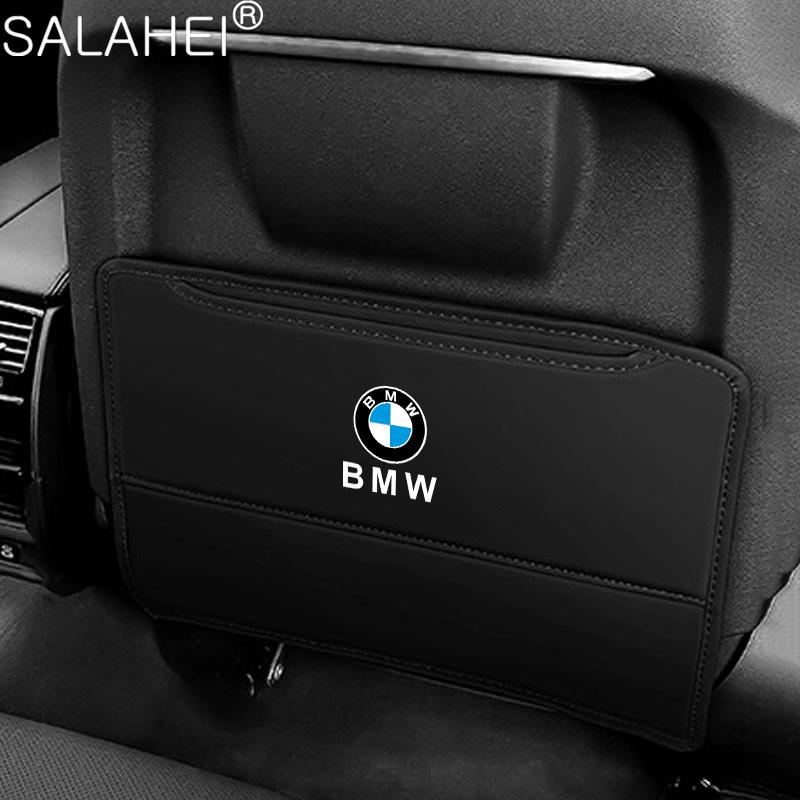 SNLL4 High Quality Car Seat Anti Kick Pad Protector Leather Cover For BMW Performance M Power E90 E91 E92 X3 X5 X6 M3 M5 Car Sticker