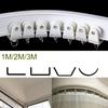 1M 2M 3M Curtain Track Rail Straight Flexible Ceiling Mounted Wall Windows Balcony Plastic Bendable Home Accessories