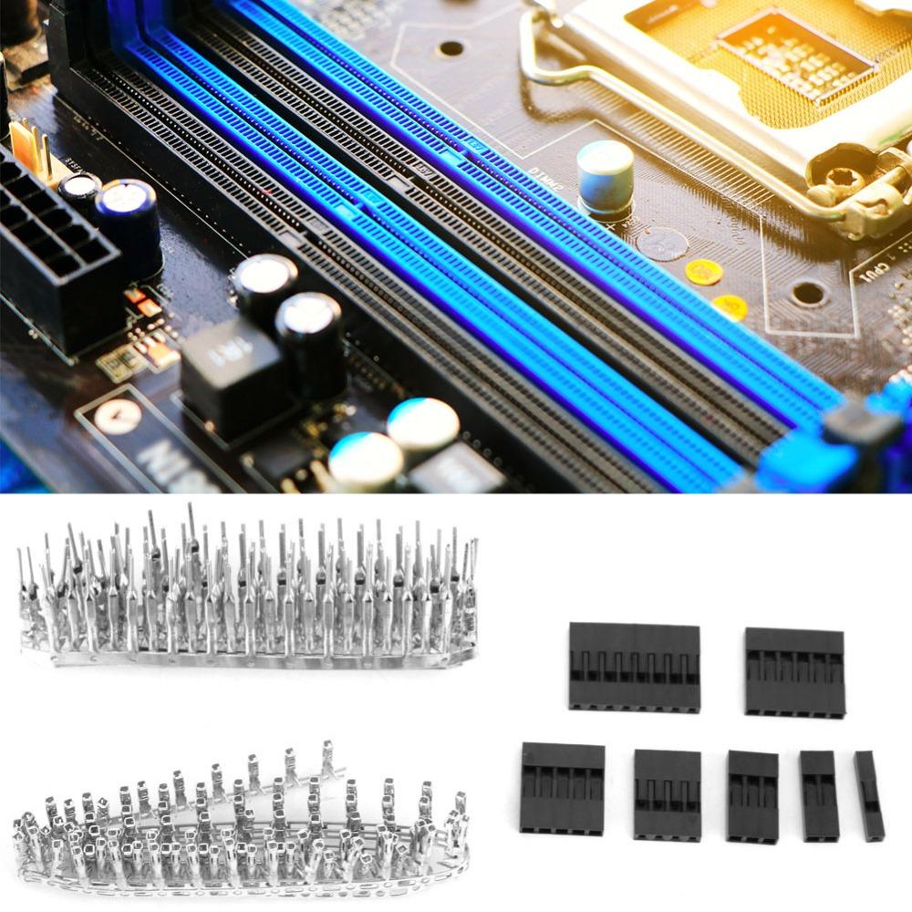 310PCS 2.54mm Pitch Wire Jumper Connector 9 Value Crimp Pin Terminal Kit Electrical Connections