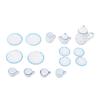 15 Pcs Dollhouse Tea Set Mini Simulation Ceramic Tea Cups Set Doll House Accessories Miniature