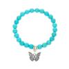 Браслет ручной работы с бирюзовыми бабочками и черепахами - европейский и американский стиль