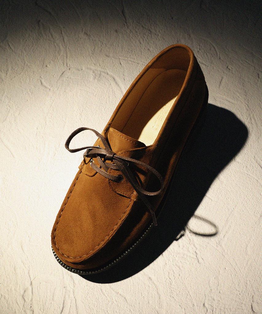 Firenze Atelier [Vibram] Стандартная Повседневная Подошва Лоферы 5099 [Замша Средне-Коричневого Цвета]