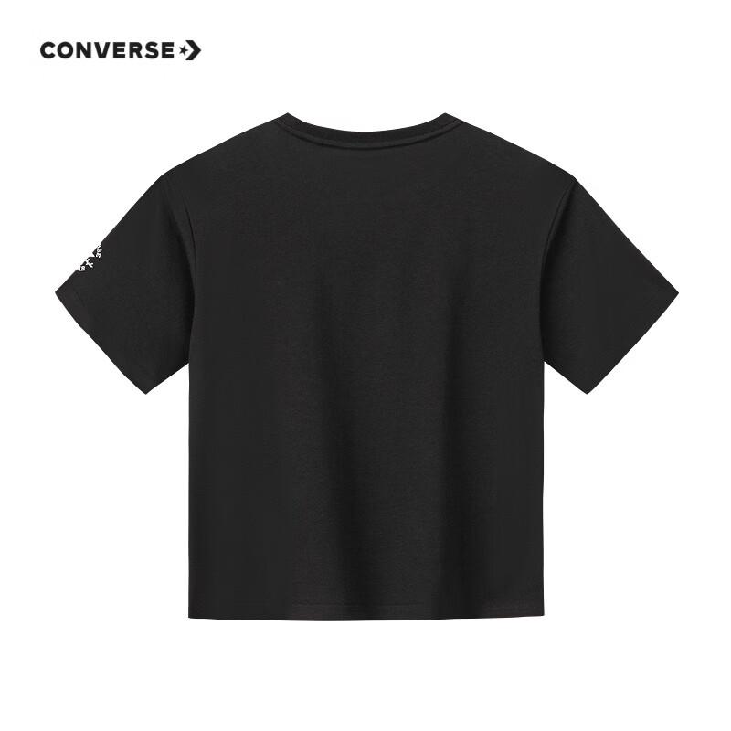 Converse Унисекс Детская футболка с коротким рукавом и принтом звезд