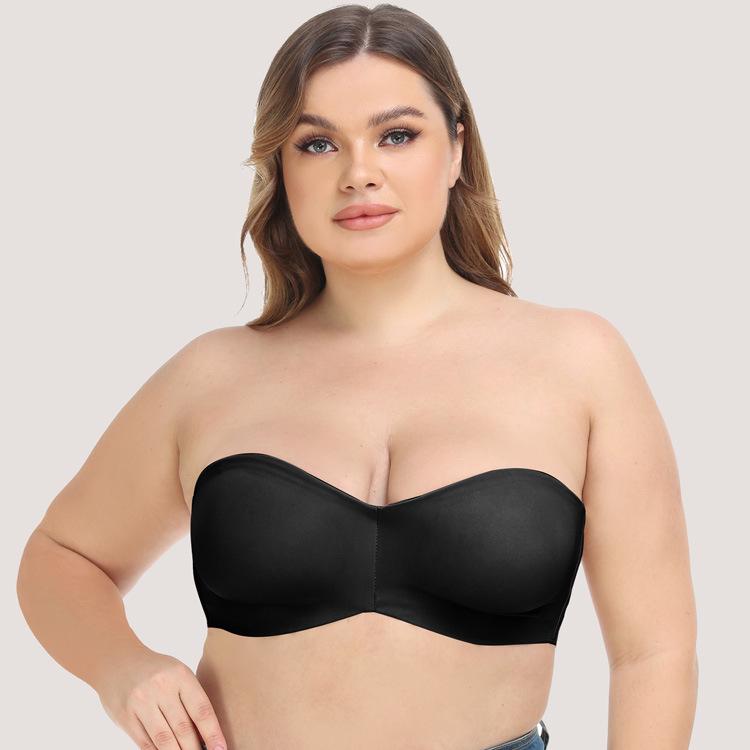 Meilan Seamless Ultra-Thin Ice Silk Strapless Tube Top Bra - Non-Slip, Large Size Wedding Underwear