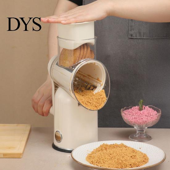 Stainless Steel Vegetable Slicer Manual Shredder, with Stable Suction Cup Base Design, 5 Removable Chopper Replaceable Blades Kitchen Chopper,