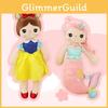 Princess White Snow Mermaid Plush Toy Stuffed Doll Fairy Tale Decor Gift