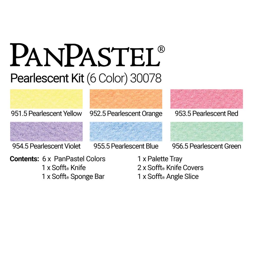 PanPastel 30078 Pearl Color Tray Set 318438 6-color