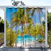 Песчаные пляжи Гавайев и морская природа 3D цифровая печать солнцезащитная штора гостиная спальня украшение дома 2 панели