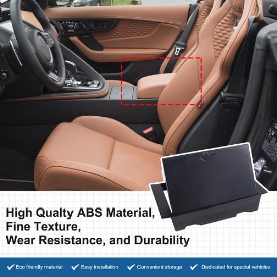 Center Armrest Hidden Compartment Privacy Storage Box For Jaguar F-TYPE 2013-24