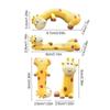 3D Desk Toy Giraffe Screen Figurine Lying Animal Giraffe Ornament Model  Auto Interior