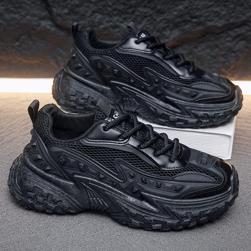 Summer Tire Sole Trend Wear-Resistant Breathable Casual Shoes Thick-Soled Versatile Men'S Sports Shoes