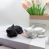 Статуэтка спящего кота, милая фигурка кота для стола, книжной полки, современный геометрический декор, 3D-печать, подарок для любителей кошек
