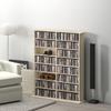 16-Compartment Media Shelf - Nature Wood Finish