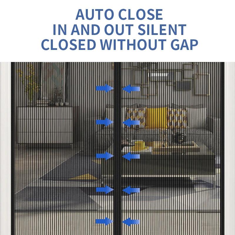 Новая магнитная сетка для двери, противомоскитная сетка, сетка от насекомых, автоматическое закрытие, простая установка, сетка для двери, сетка для окна, занавеска