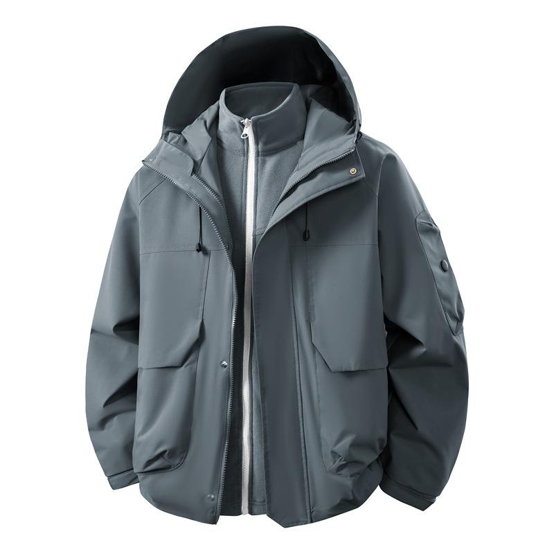 Outdoor Mountaineering Clothing Three-in-one Mountaineering Jacket Waterproof and Windproof for Men and Women